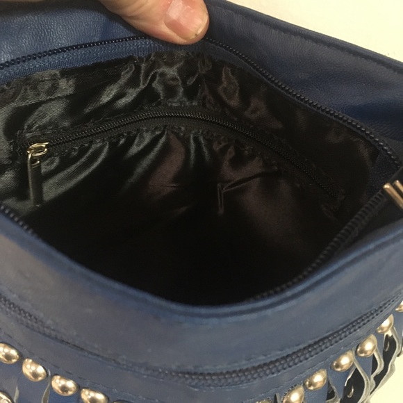 Royal Blue Western Fringe Messenger Bag - Picture 6 of 12